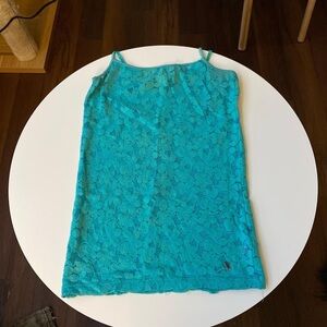SOLD—Aeropostale Teal Floral Lace Cami